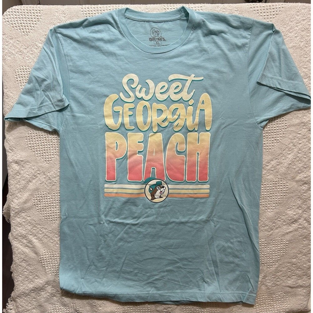 Buc-ees Sweet Georgia Peach T-Shirt Adult XL Soft Short Sleeve